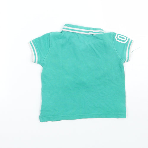 M&Co Boys Green   Basic Polo Size 6-9 Months