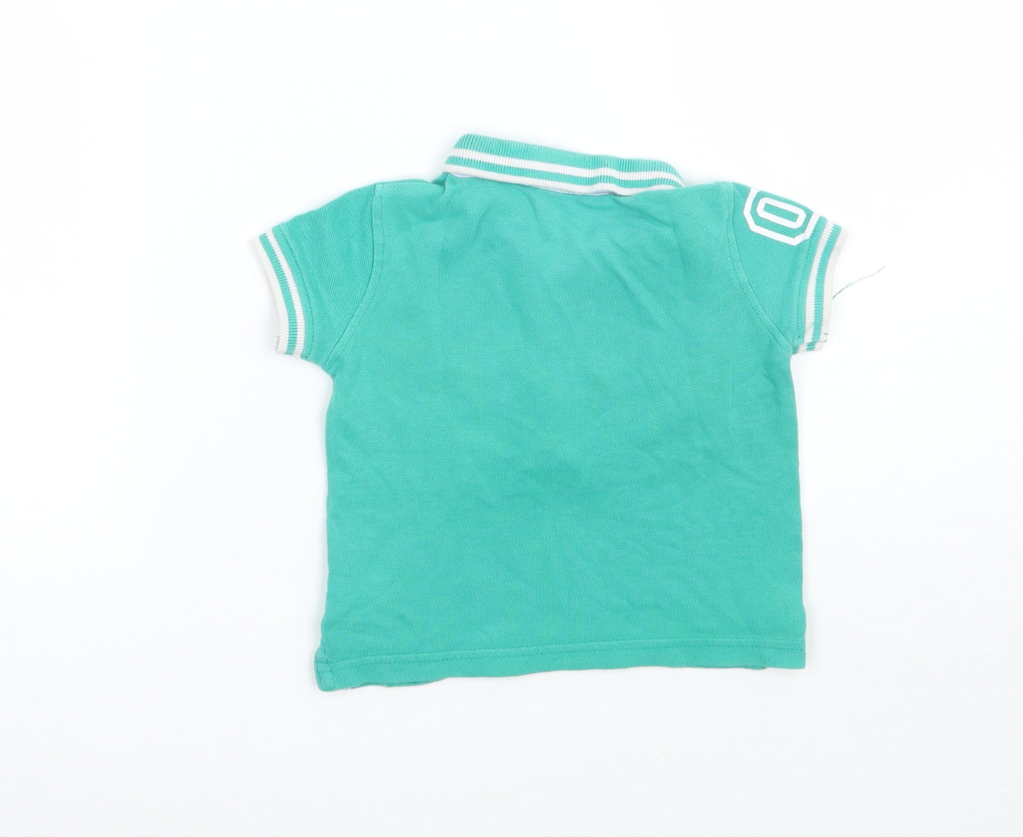 M&Co Boys Green   Basic Polo Size 6-9 Months