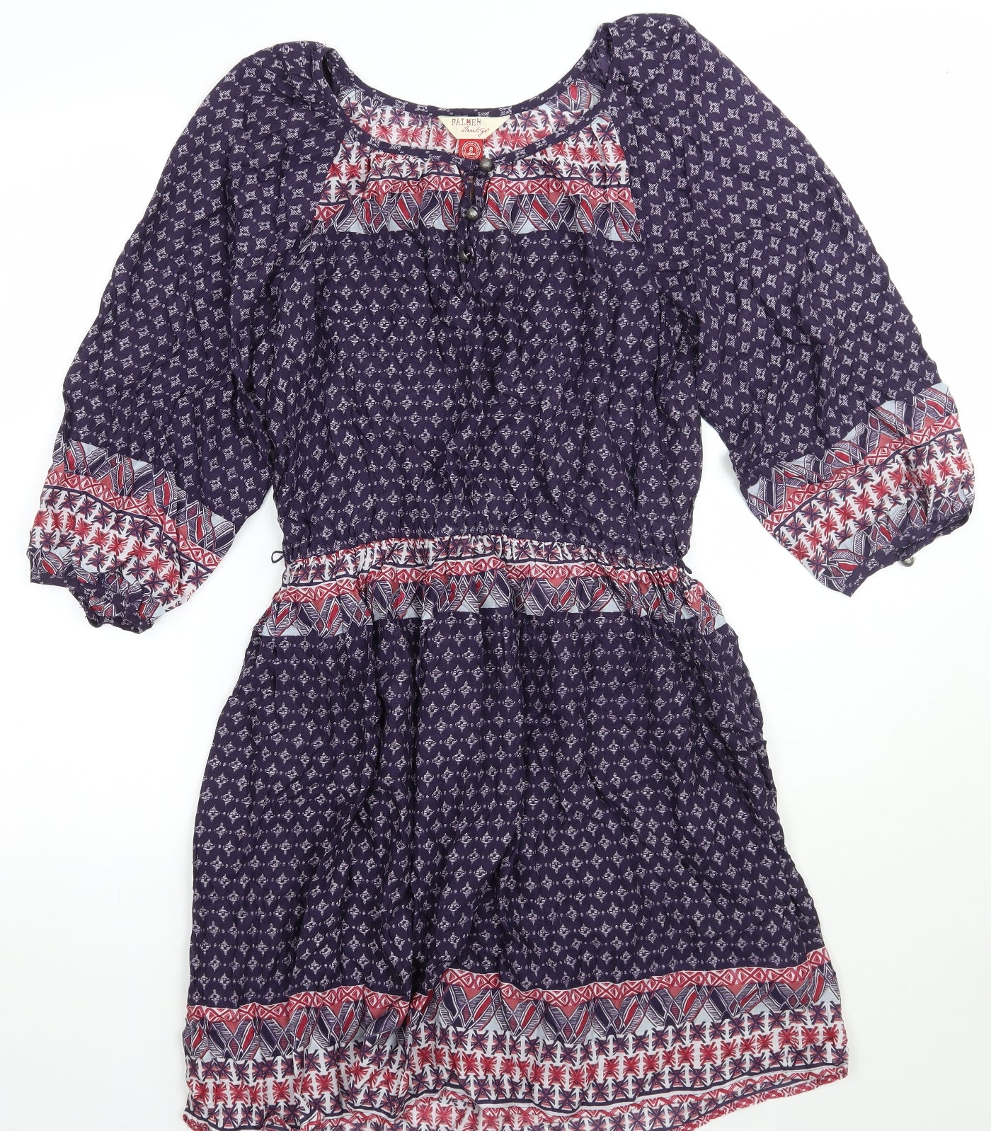 Falmer Heritage Womens Purple Paisley  A-Line  Size 8