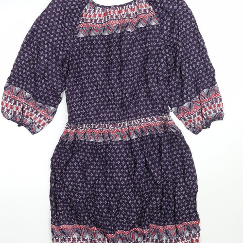 Falmer Heritage Womens Purple Paisley  A-Line  Size 8