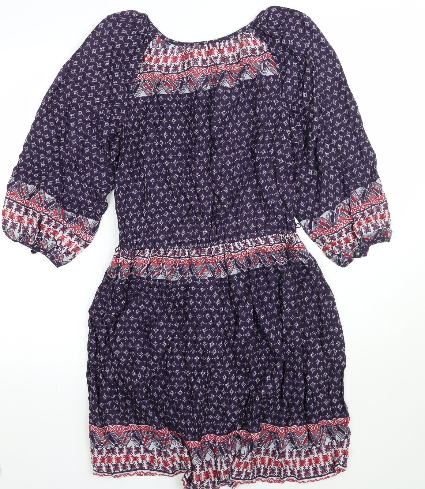 Falmer Heritage Womens Purple Paisley  A-Line  Size 8