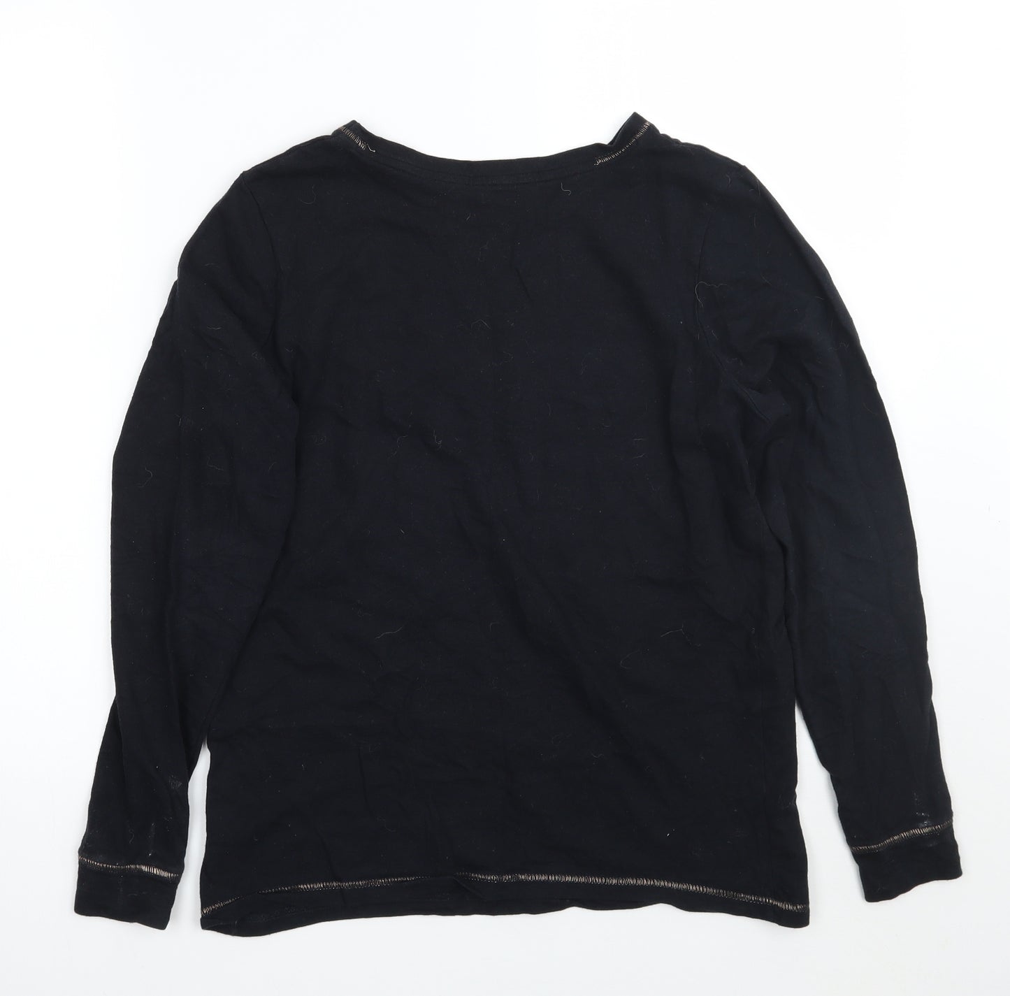 George Womens Black   Henley Jumper Size 8