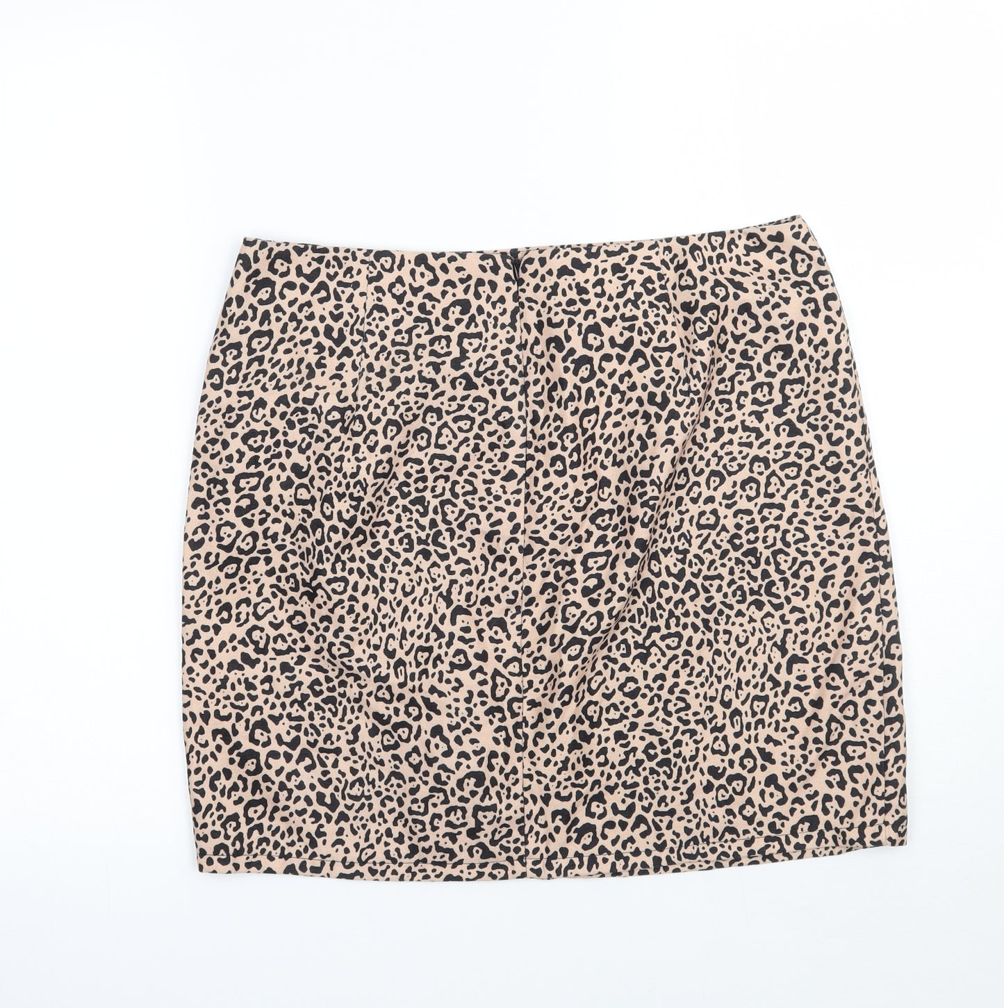 SheIn Womens Brown Animal Print  A-Line Skirt Size L