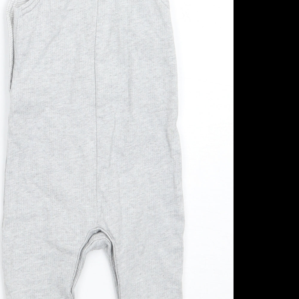 George Boys Grey Striped  Babygrow One-Piece Size 6-9 Months