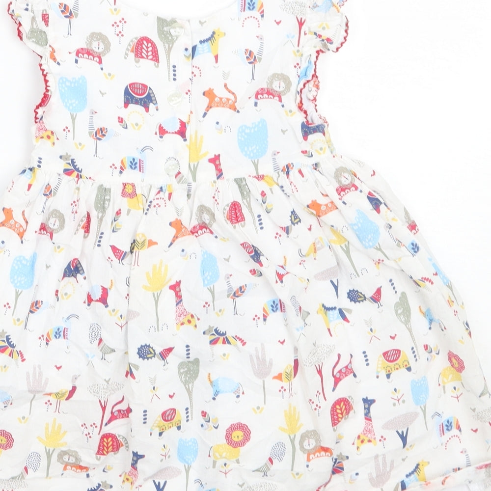 TU Girls White Floral  A-Line  Size 2 Years