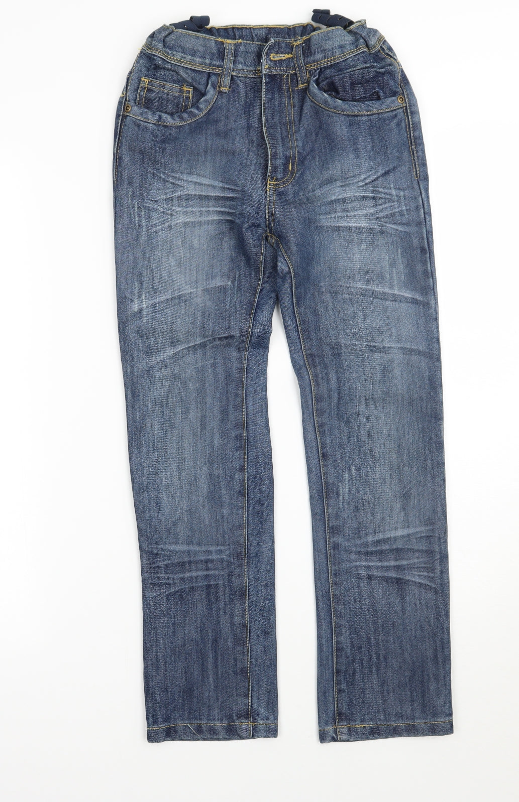 TU Boys Blue  Ramie Straight Jeans Size 9 Years