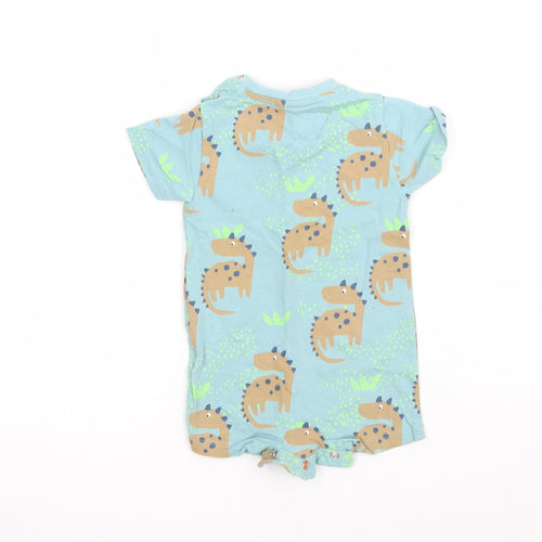 Marks and Spencer Boys Green Floral  Babygrow One-Piece Size 0-3 Months