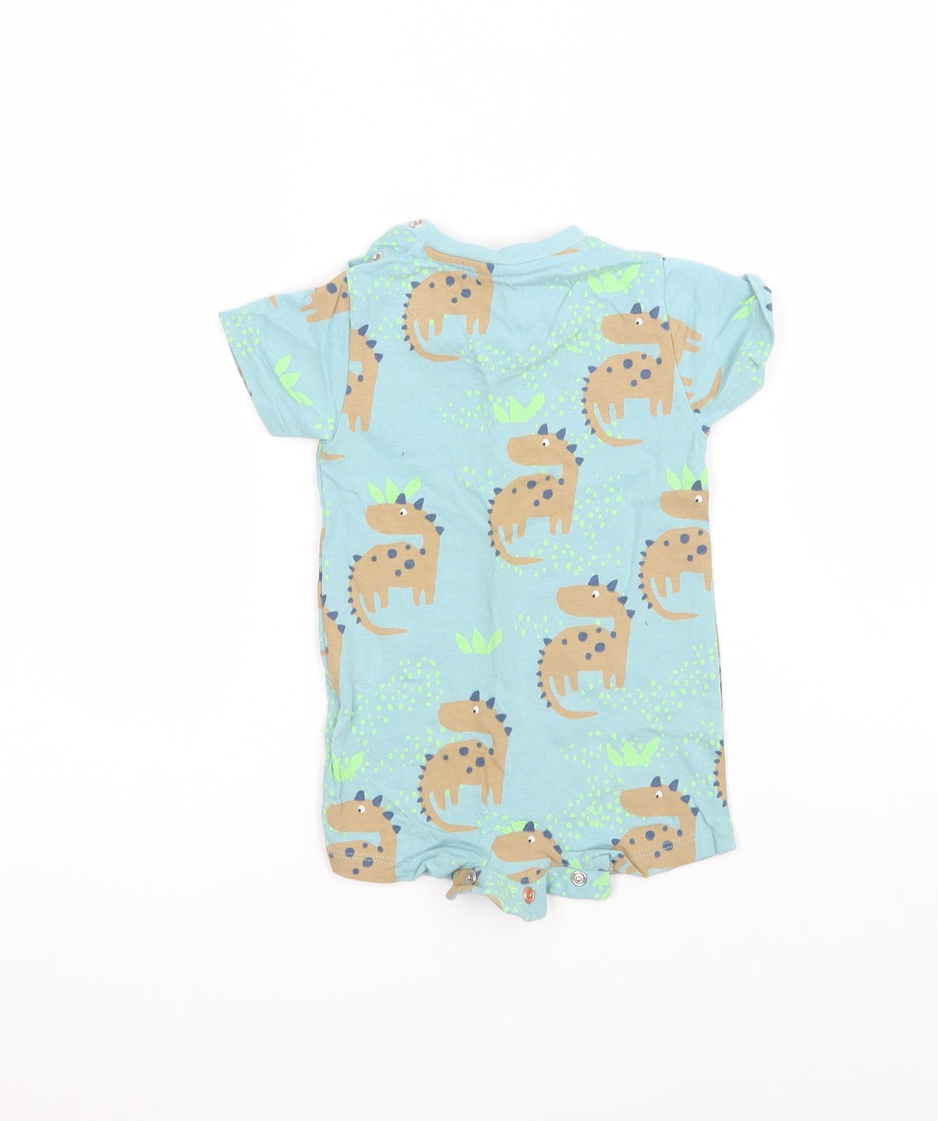 Marks and Spencer Boys Green Floral  Babygrow One-Piece Size 0-3 Months
