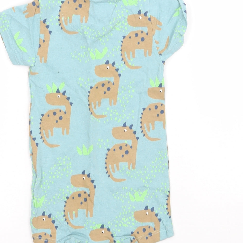 Marks and Spencer Boys Green Floral  Babygrow One-Piece Size 0-3 Months