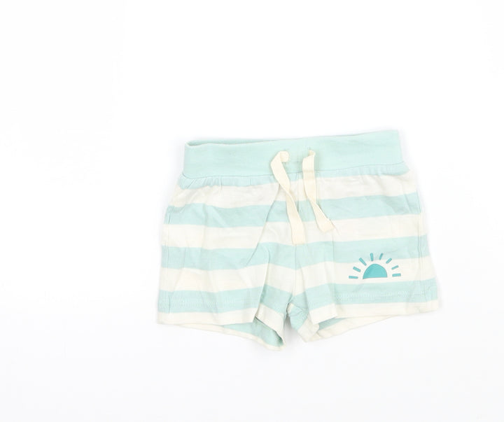 Primark Boys Green Striped Cropped Trousers One Size