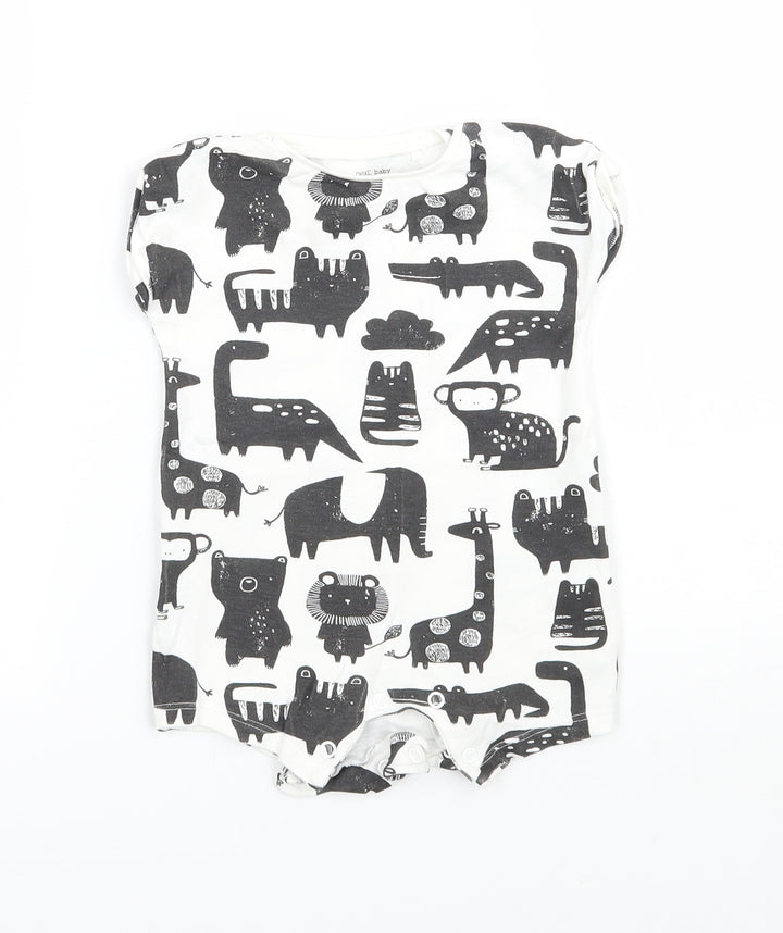 NEXT Baby White Geometric  Babygrow One-Piece Size 0-3 Months