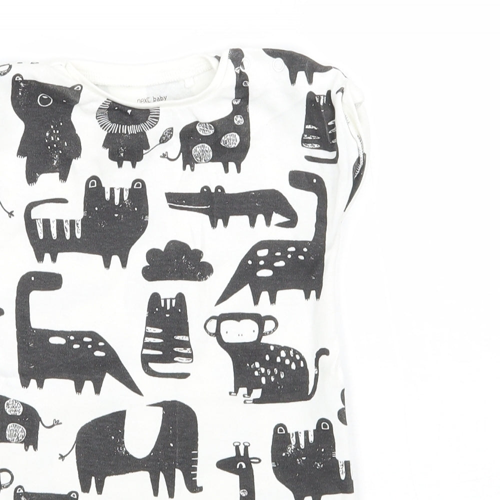 NEXT Baby White Geometric  Babygrow One-Piece Size 0-3 Months