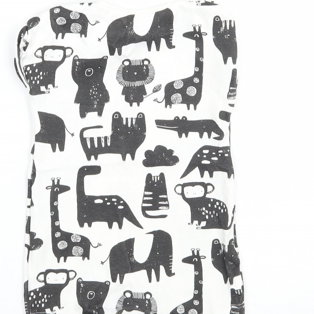 NEXT Baby White Geometric  Babygrow One-Piece Size 0-3 Months