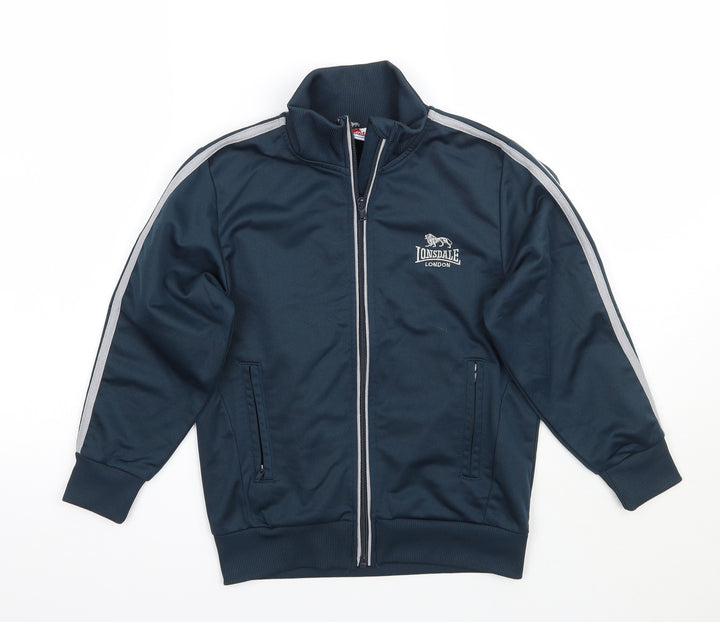 Lonsdale Boys Green Jacket Coat Size 7-8 Years