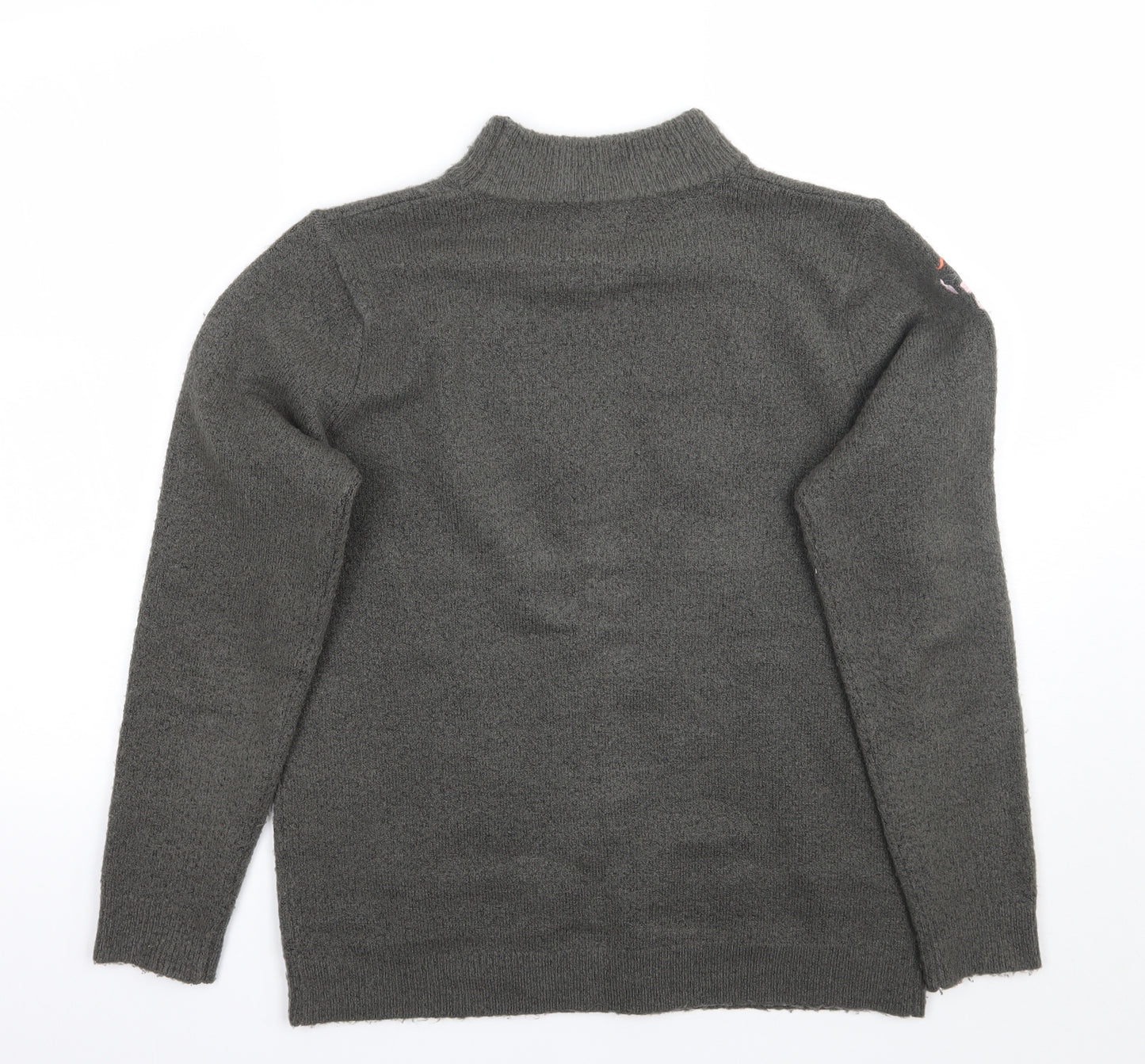 Cotton Traders Womens Grey Floral  Pullover Jumper Size 12