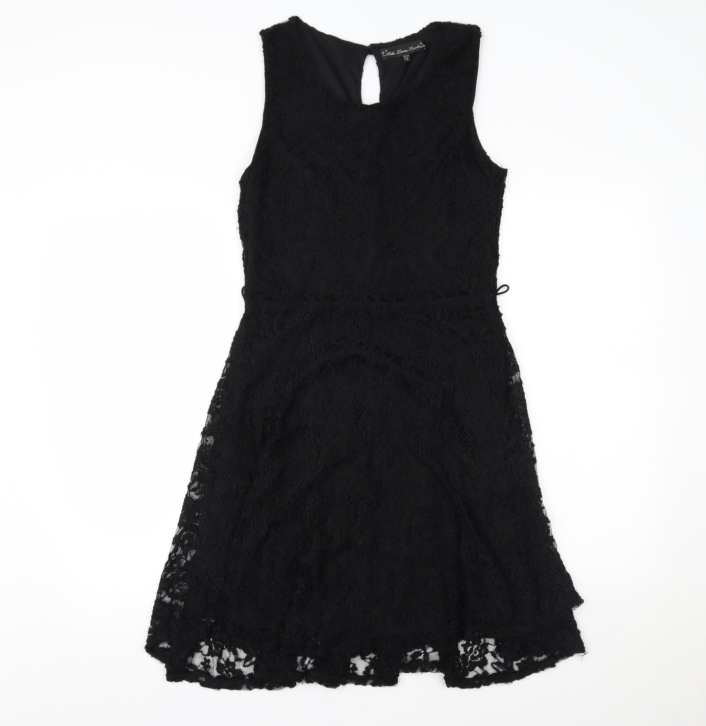 MELA LOVE LONDON Womens Black   Fit & Flare  Size 12