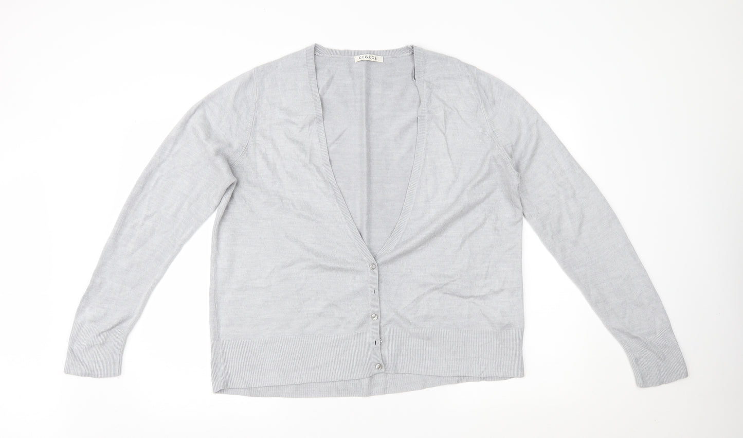 George Womens Grey   Cardigan Jumper Size 22
