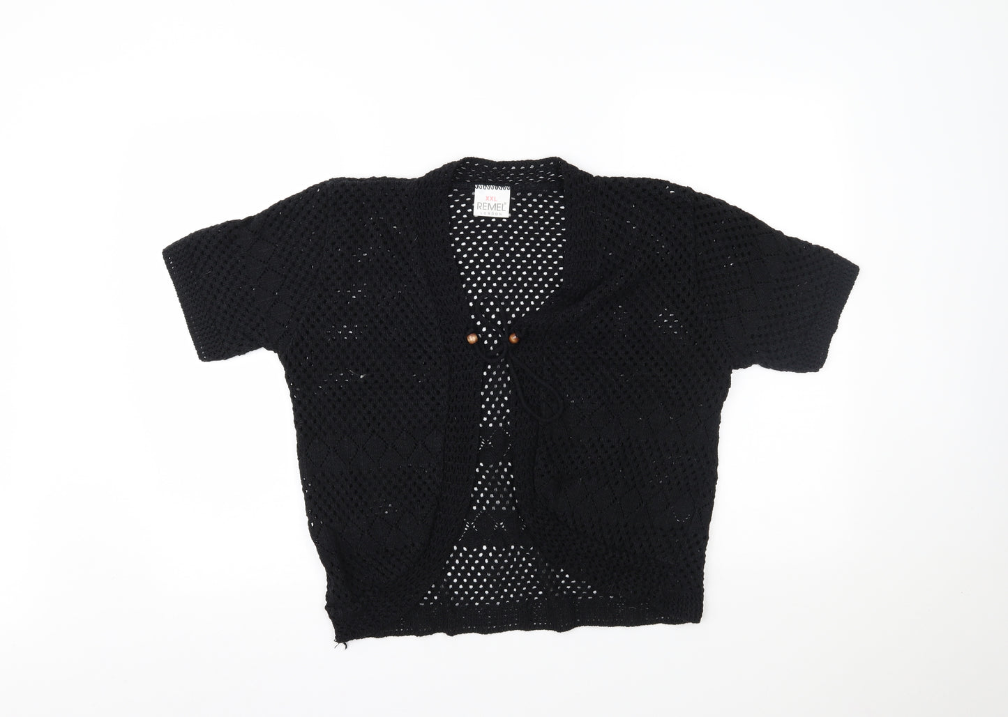Remel London Womens Black   Cardigan Jumper Size 2XL