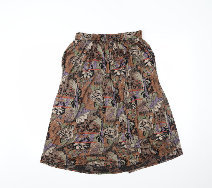 Preworn Womens Multicoloured Floral Flare Skirt Size 34