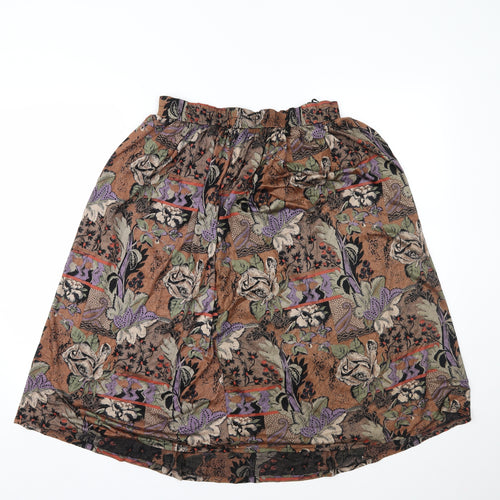 Preworn Womens Multicoloured Floral  Flare Skirt Size 34