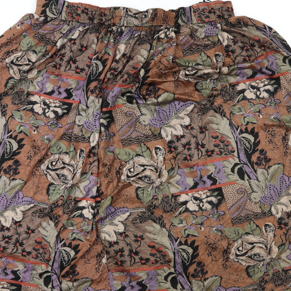 Preworn Womens Multicoloured Floral  Flare Skirt Size 34