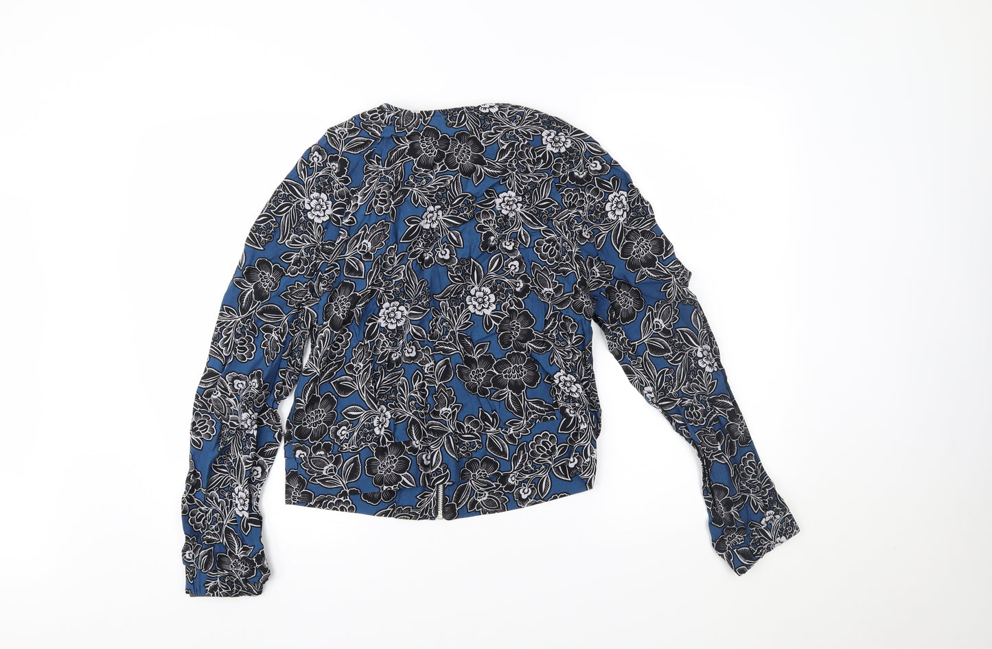 Primark Womens Blue Floral  Jacket Blazer Size 12