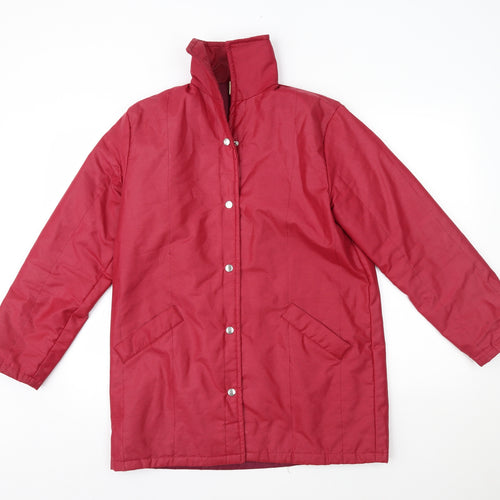 Preworn Womens Red   Overcoat Coat Size 14