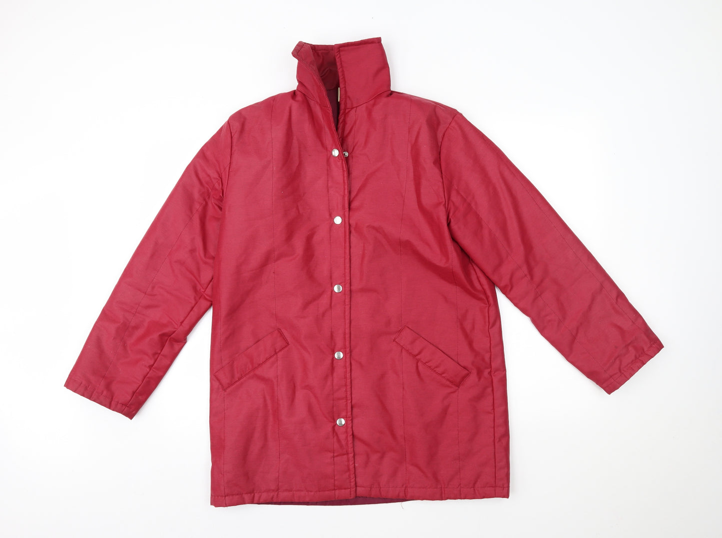 Preworn Womens Red   Overcoat Coat Size 14