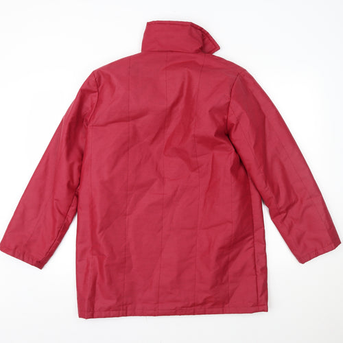 Preworn Womens Red   Overcoat Coat Size 14