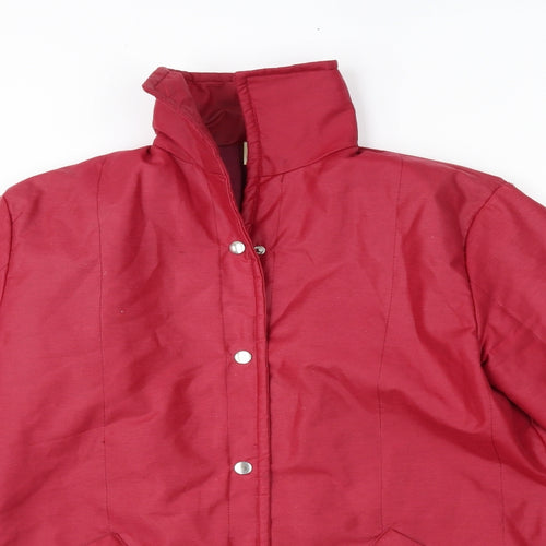 Preworn Womens Red   Overcoat Coat Size 14