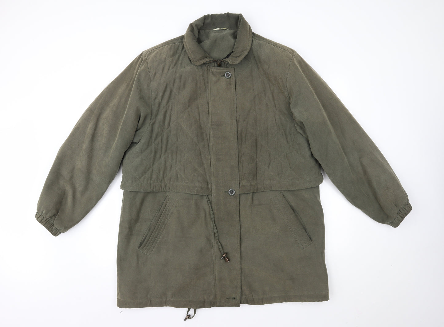 CANDA Womens Green   Overcoat Blazer Size 16