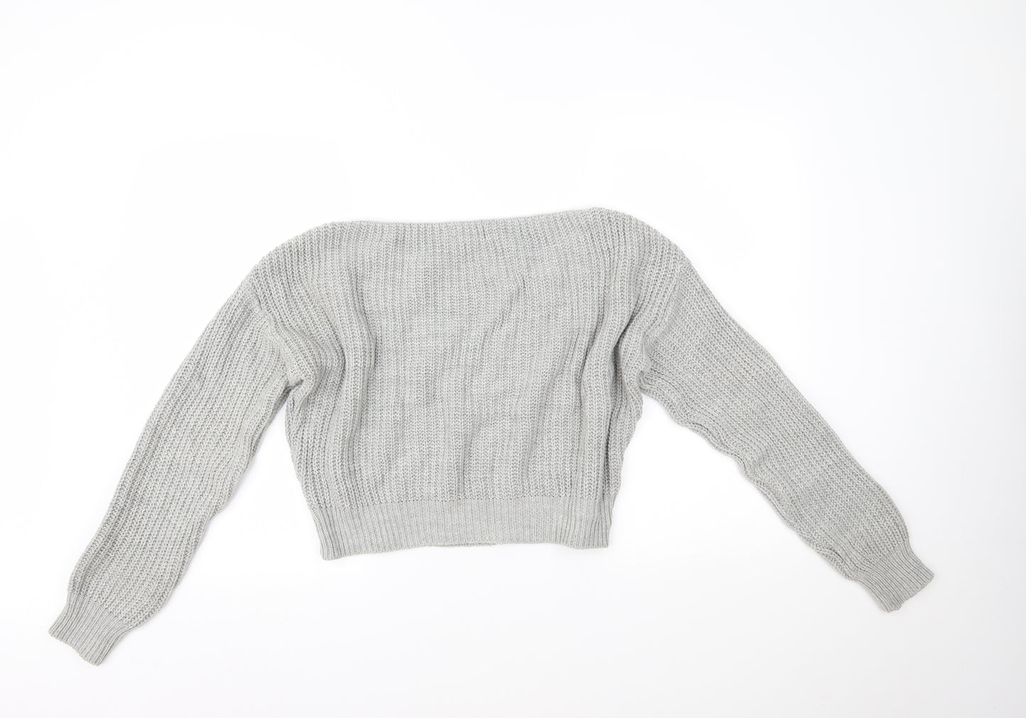 PRETTYLITTLETHING Womens Grey   Pullover Jumper Size 6