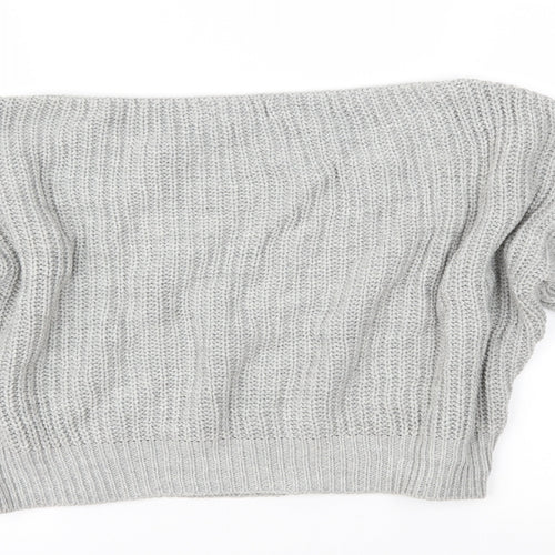 PRETTYLITTLETHING Womens Grey   Pullover Jumper Size 6