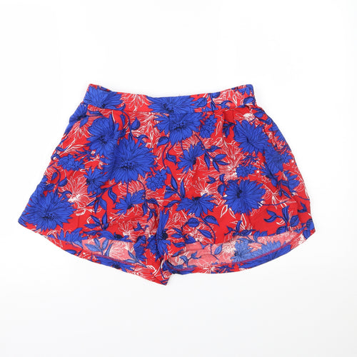 George Womens Multicoloured Floral  Paperbag Shorts Size 12