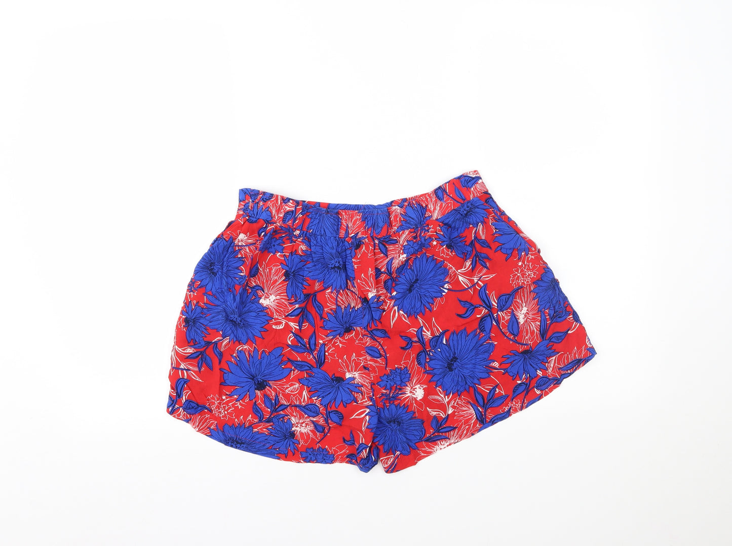 George Womens Multicoloured Floral  Paperbag Shorts Size 12
