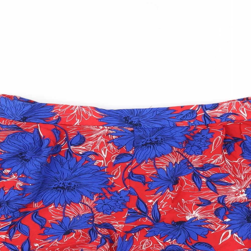 George Womens Multicoloured Floral  Paperbag Shorts Size 12