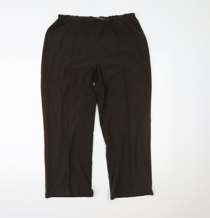 Autonomy Womens Brown Trousers Size 14 L25 in
