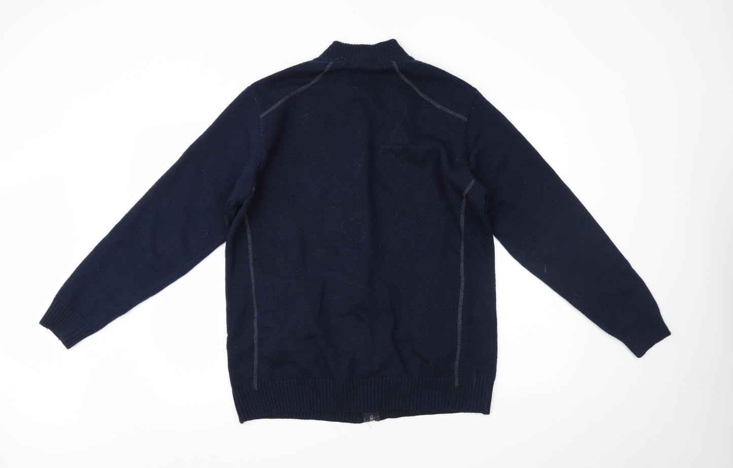 Cavallio Mens Blue   Full Zip Jumper Size L