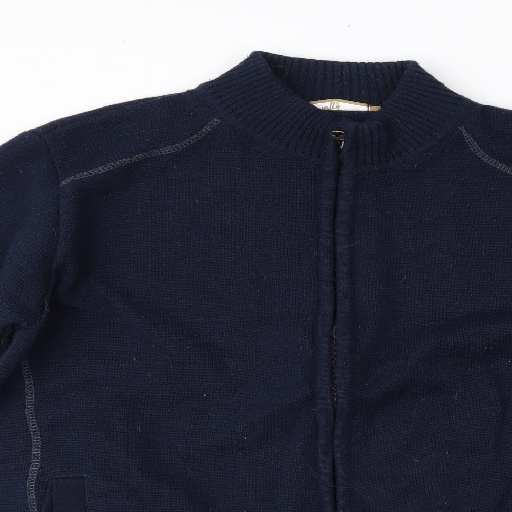 Cavallio Mens Blue   Full Zip Jumper Size L