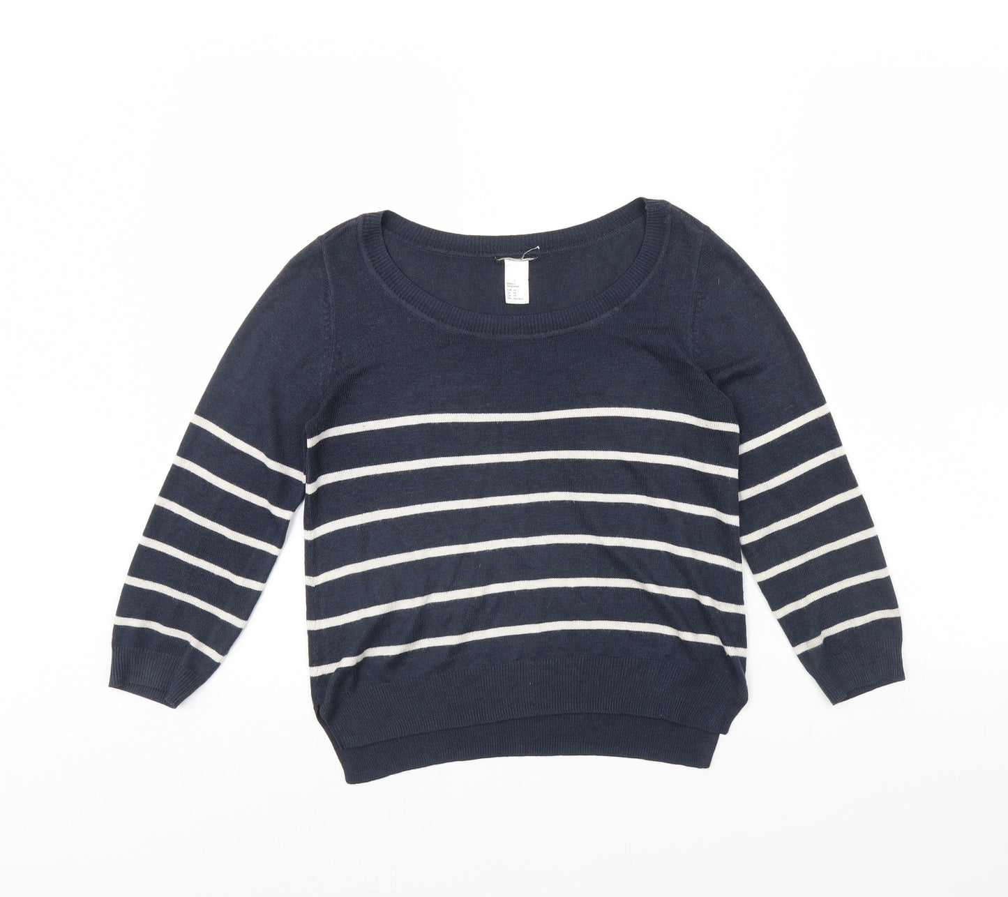 Preworn Womens Blue Striped  Pullover Jumper Size XS