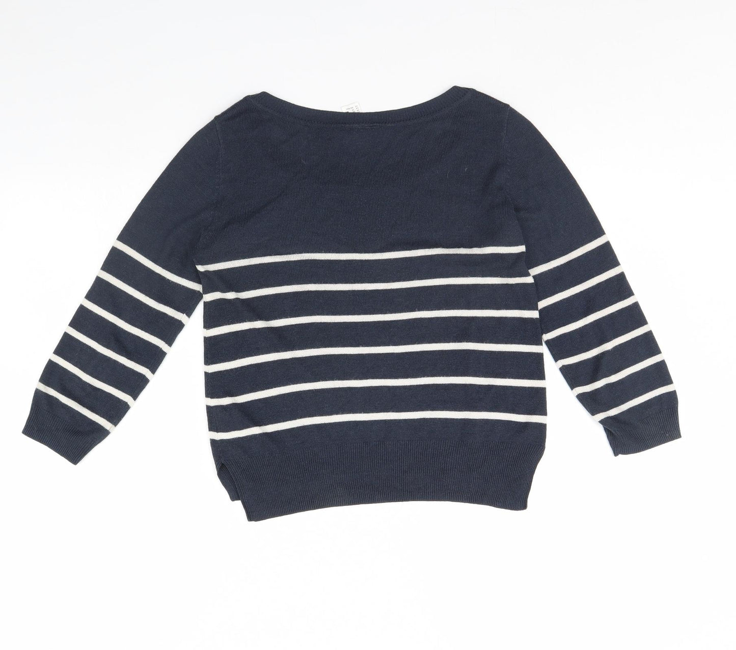 Preworn Womens Blue Striped  Pullover Jumper Size XS