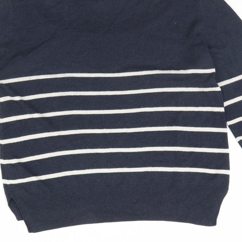 Preworn Womens Blue Striped  Pullover Jumper Size XS