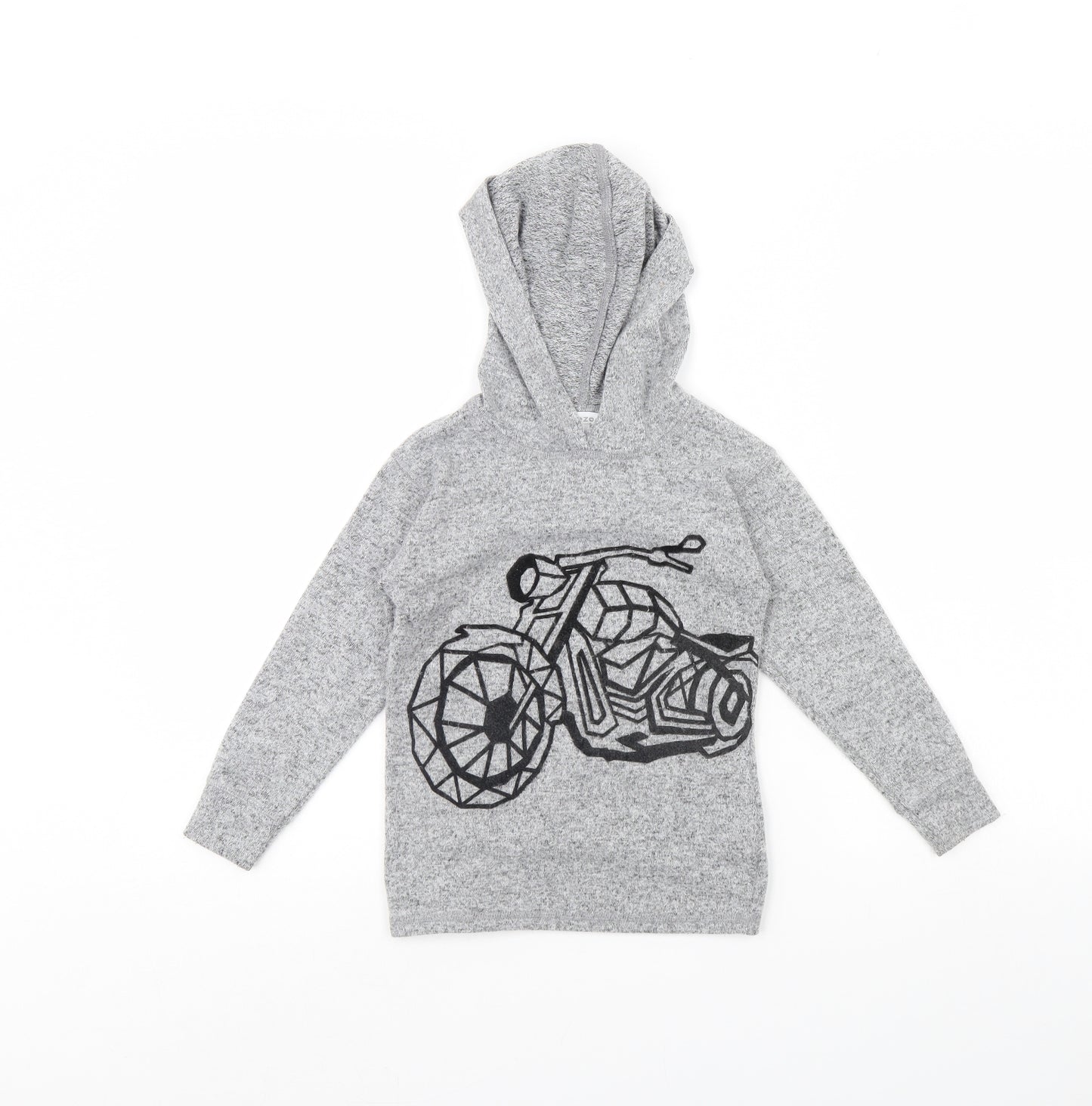 Blue Zoo Girls Grey   Pullover Hoodie Size 4 Years  - motorbike