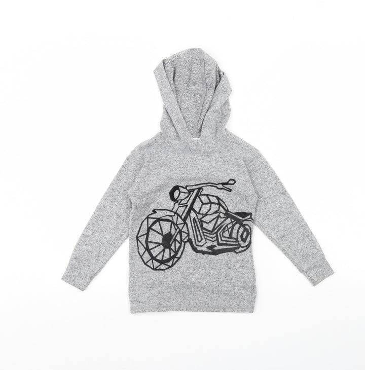Blue Zoo Girls Grey Pullover Hoodie Size 4 Years - motorbike
