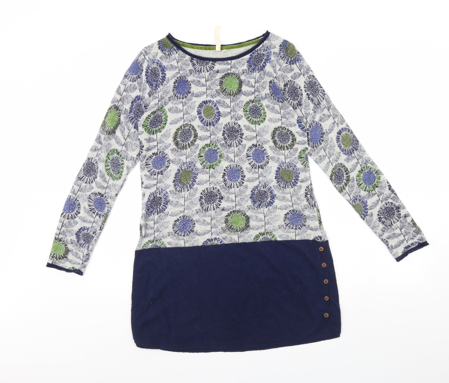 White Stuff Womens Blue Floral  Jumper Dress  Size 10