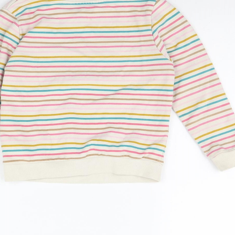 George Girls Beige Striped  Pullover Jumper Size 5 Years  - Happy
