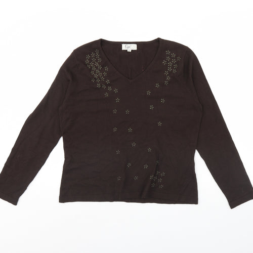 klass collection Womens Brown   Pullover Jumper Size L