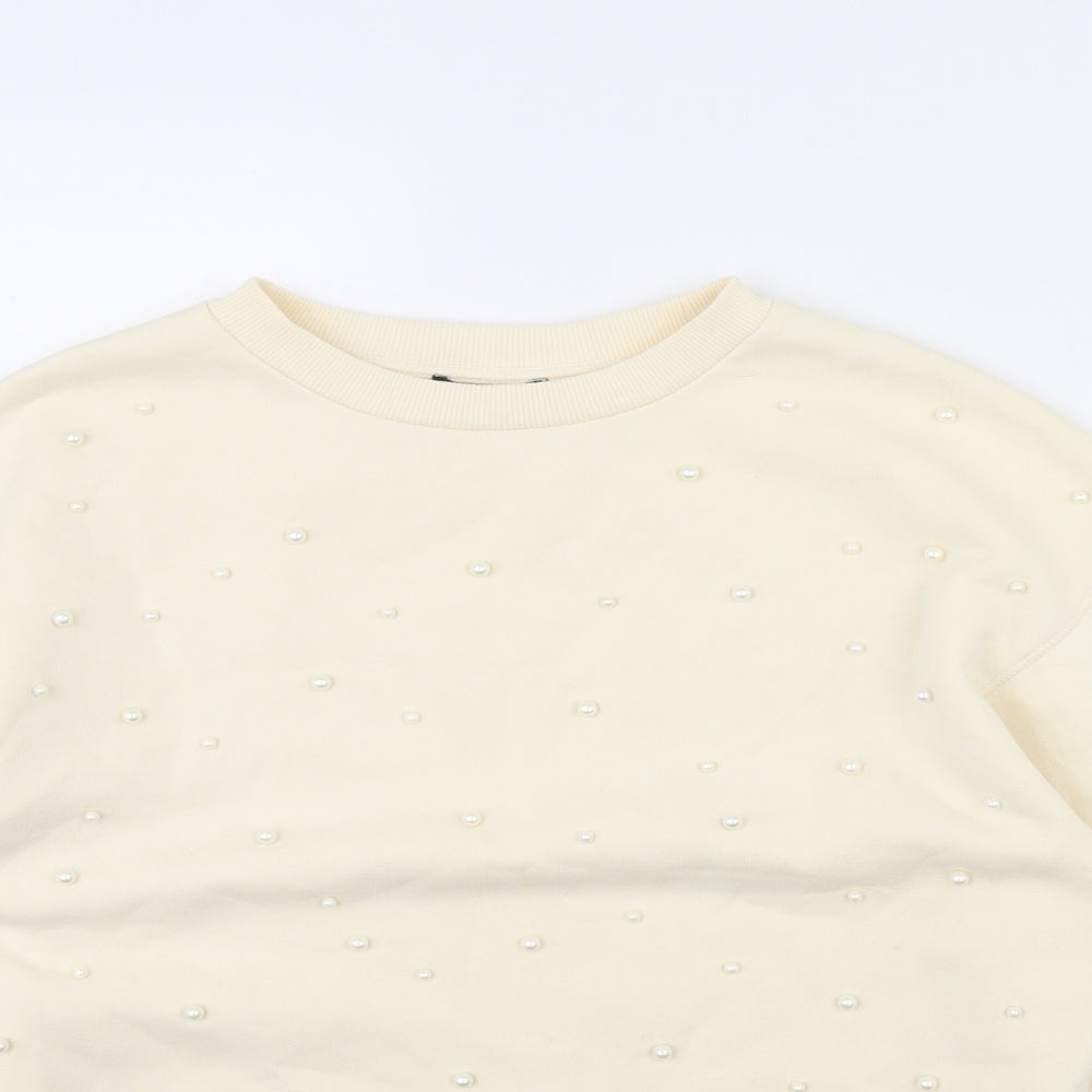 Zara Womens Ivory   Pullover Jumper Size M