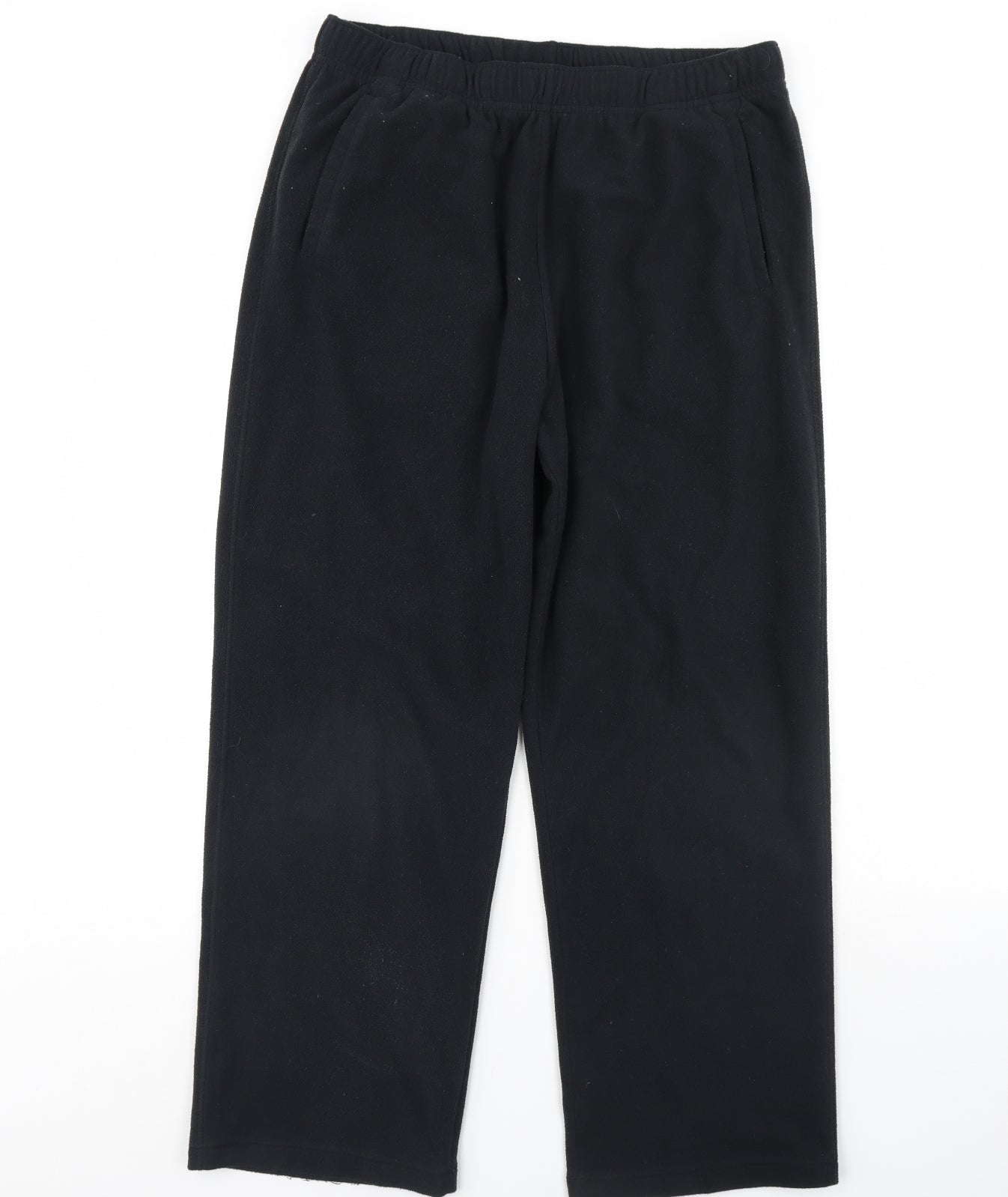 m&s Mens Black  Fleece Trousers  Size 36 L30 in