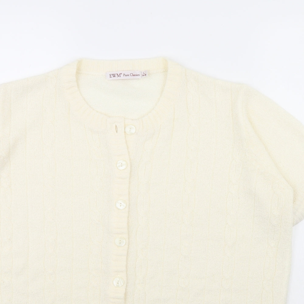 EWM Womens Ivory   Cardigan Jumper Size 18